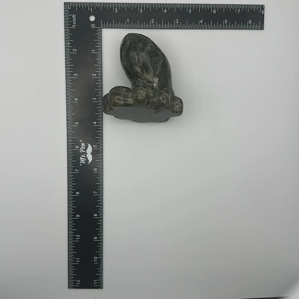 Natural blue flash labradorite octopus carving